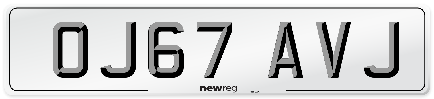 OJ67 AVJ Number Plate from New Reg